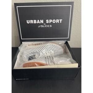 Urban Sport by JSlides Women Size 8 OPY Black White 2 Tone Knit Shoes sneakers